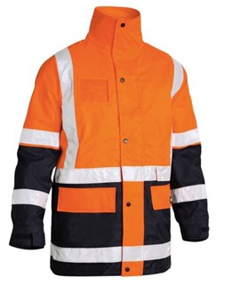 BISLEY BK6975 REFLECTIVE HI VIS 5 IN 1 RAIN JACKET